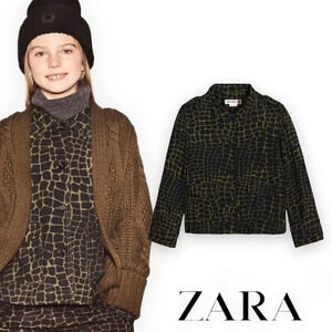 ZARA Kids | Green & Black | SRPLS PRINTED OVERSHIRT